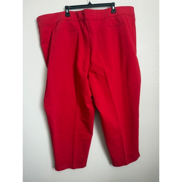 Michael Kors Samantha Red Ankle Pants Plus Size 24W Straight Leg Trousers - Picture 3 of 12